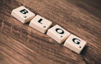 Scrabble letters spell out the word blog