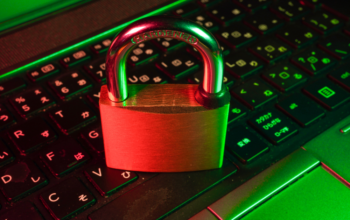 padlock on computer keyboard