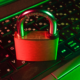 padlock on computer keyboard